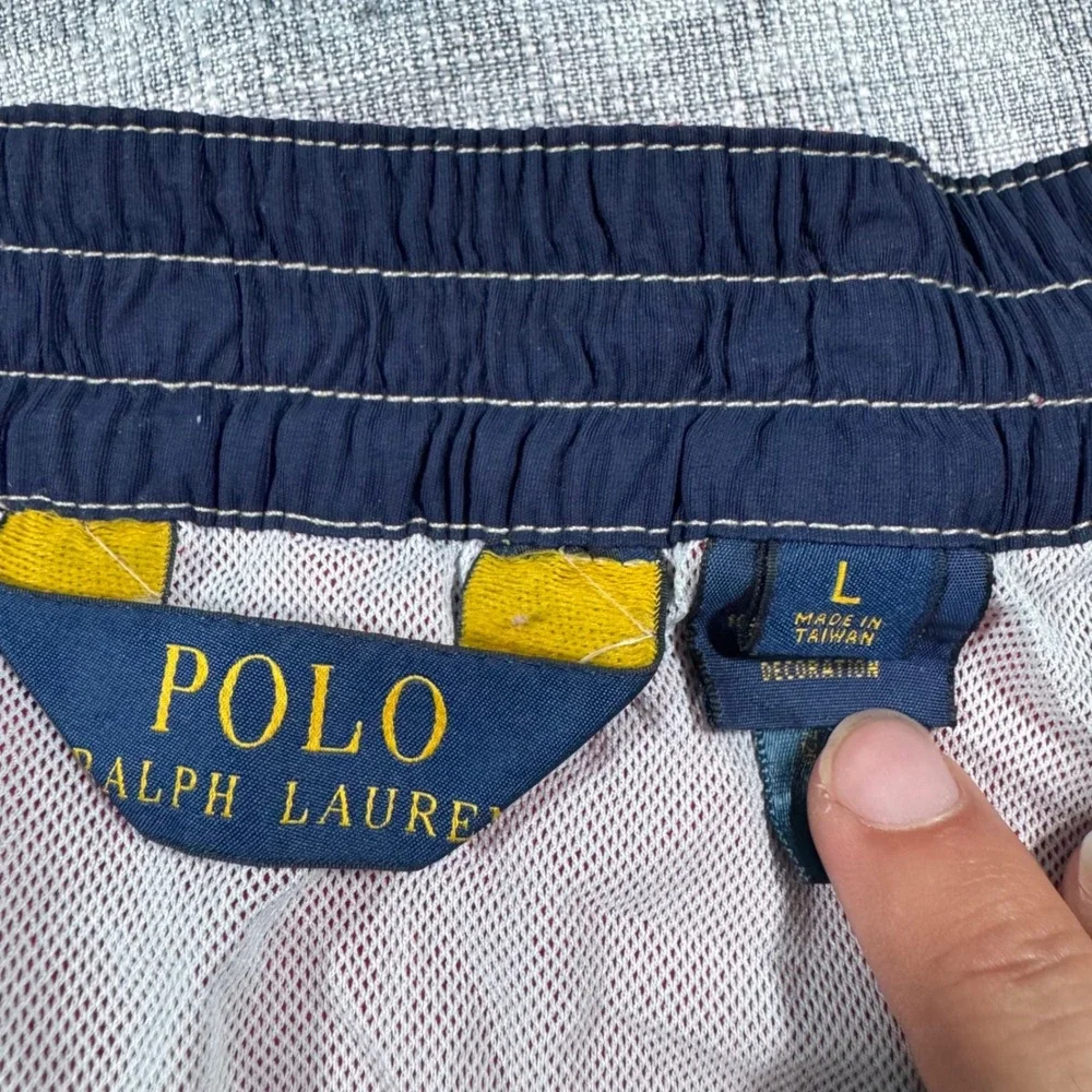 Polo Ralph Lauren Swim Trunks Mens Large Red Cargo Pocket Board Shorts Pony Logo